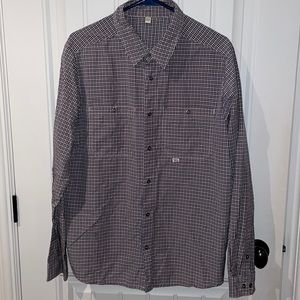 Chlorophylle shirt with snaps, in large, blue, yellow and white check pattern